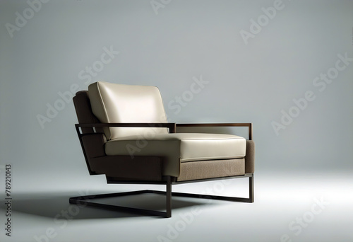 isolated white background armchair 3D modern easy-chair elbow-chair chair seat three-dimensional design furniture interior render rendering rendered stylish style minimalism contemporary