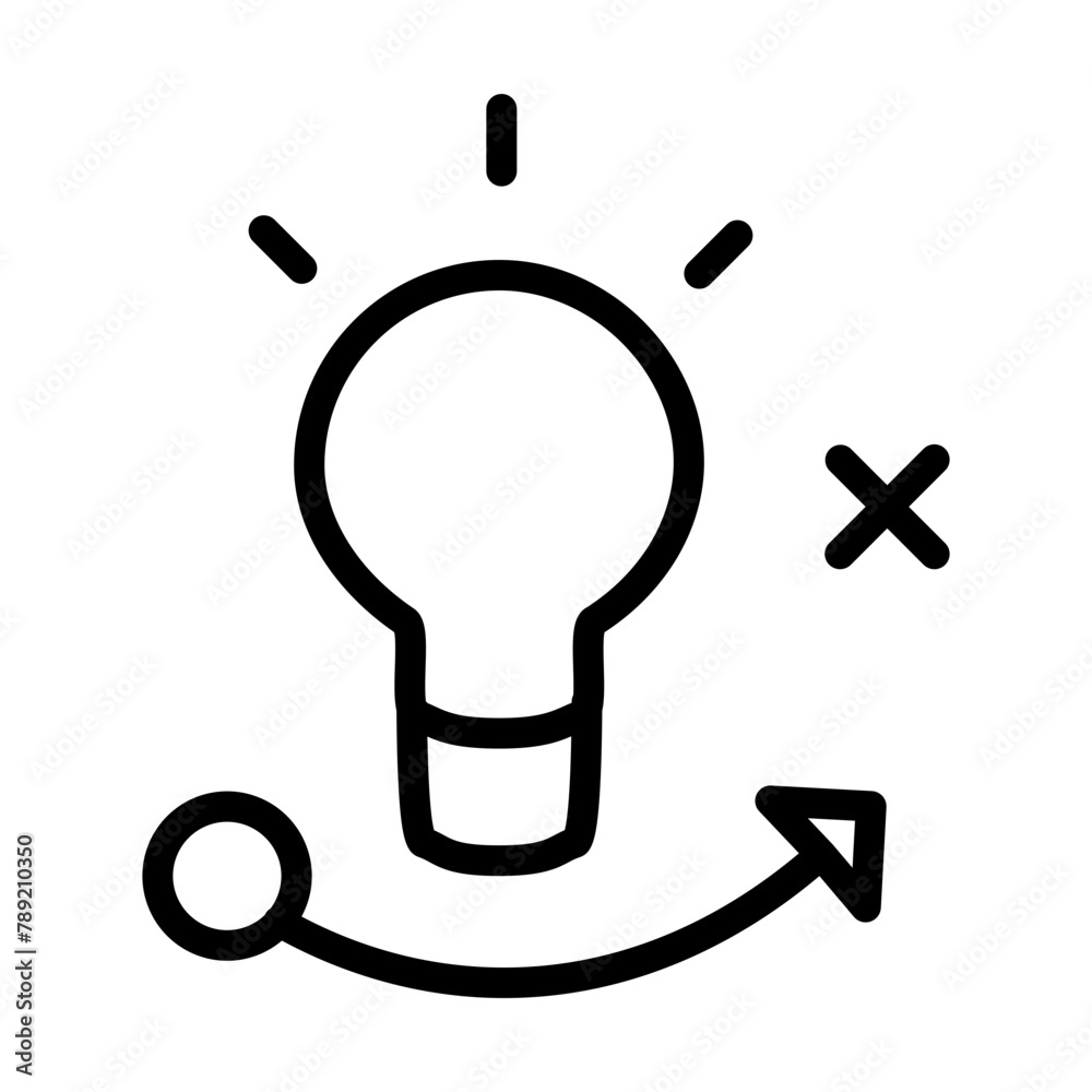 Learning Strategies Vector Line Icon Design Learning Strategies Vector Line Icon Design