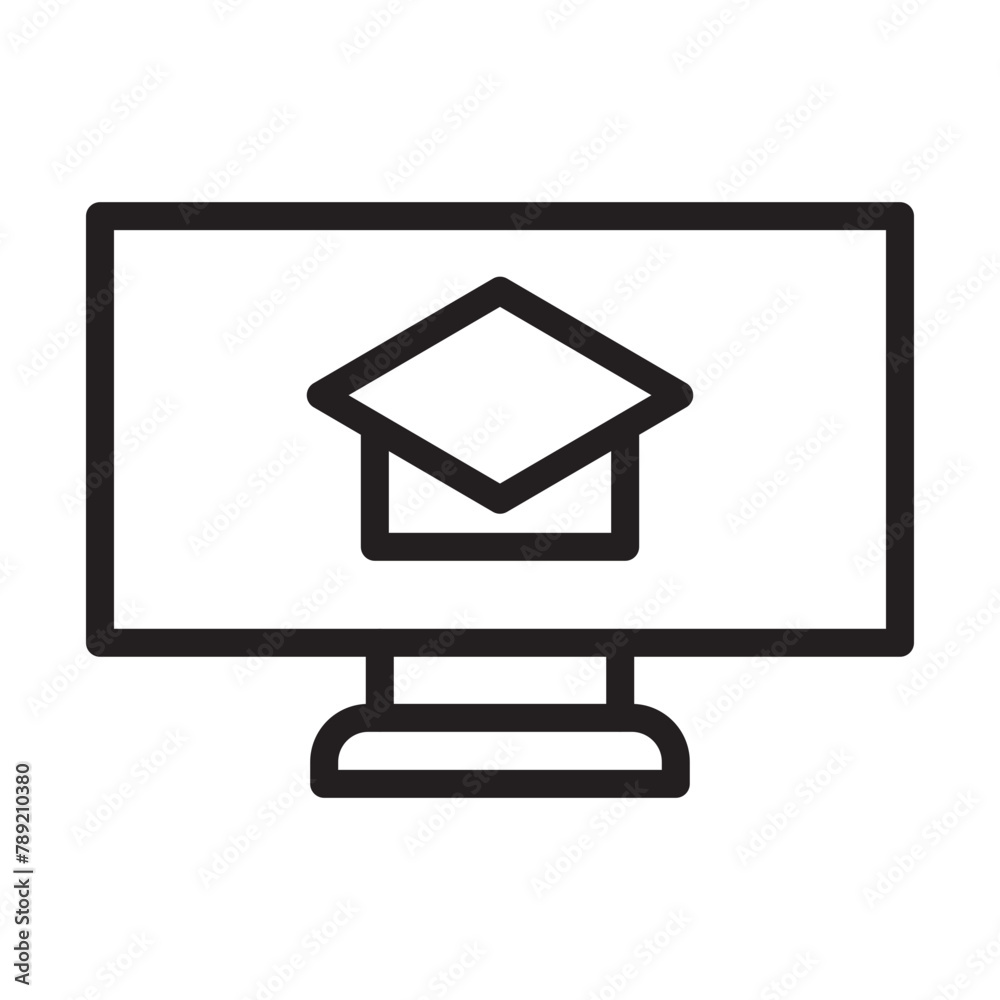 ELearning Vector Line Icon Design