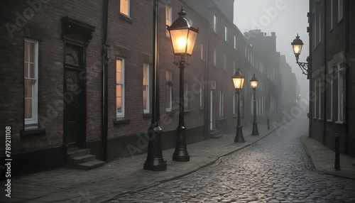 Victorian-Street-Lamplighters-Gas-Lamps-Cobblest- 2