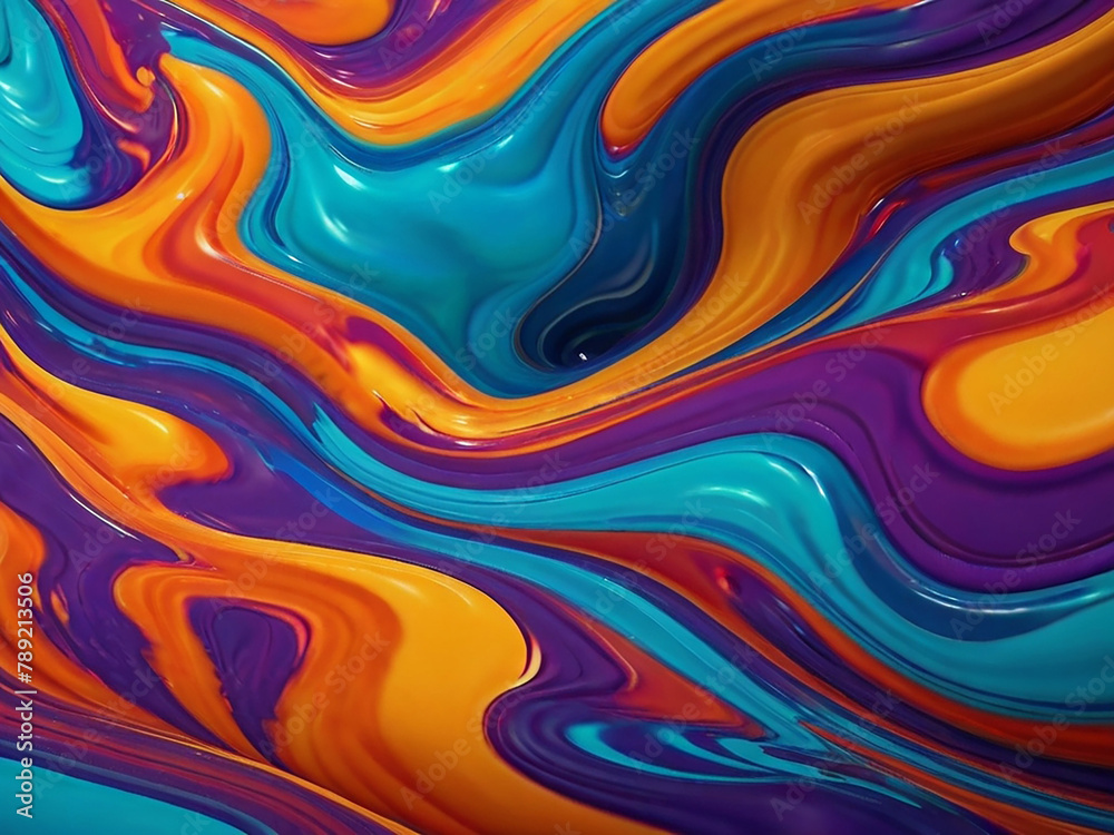 abstract 3d liquid background with vibrant colors
