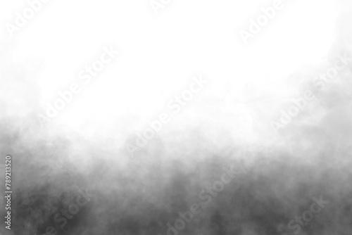 Black dark fog or smoke effect isolated on transparent or white background