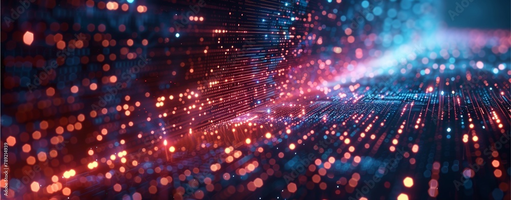 Light-Spotted Fiber Optics Background