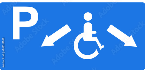 Parking réservé aux personnes handicapées	 photo