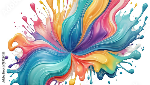 Abstract 3D fluid vibrant colorfull wallpaper © Dwi