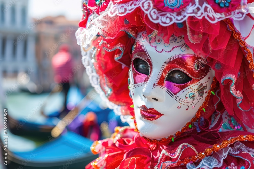 Venetian Carnival Mask. A Beautiful and Colorful Costume from Carnevale Venetian Carnival Mask. A Beautiful and Colorful Costume from Carnevale