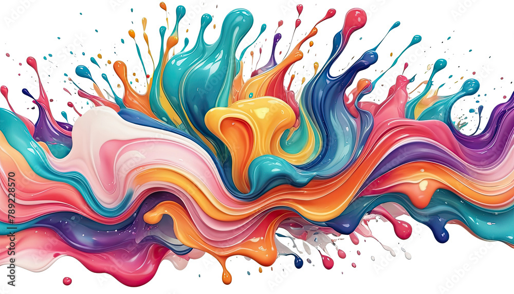 Abstract 3D fluid vibrant colorfull wallpaper