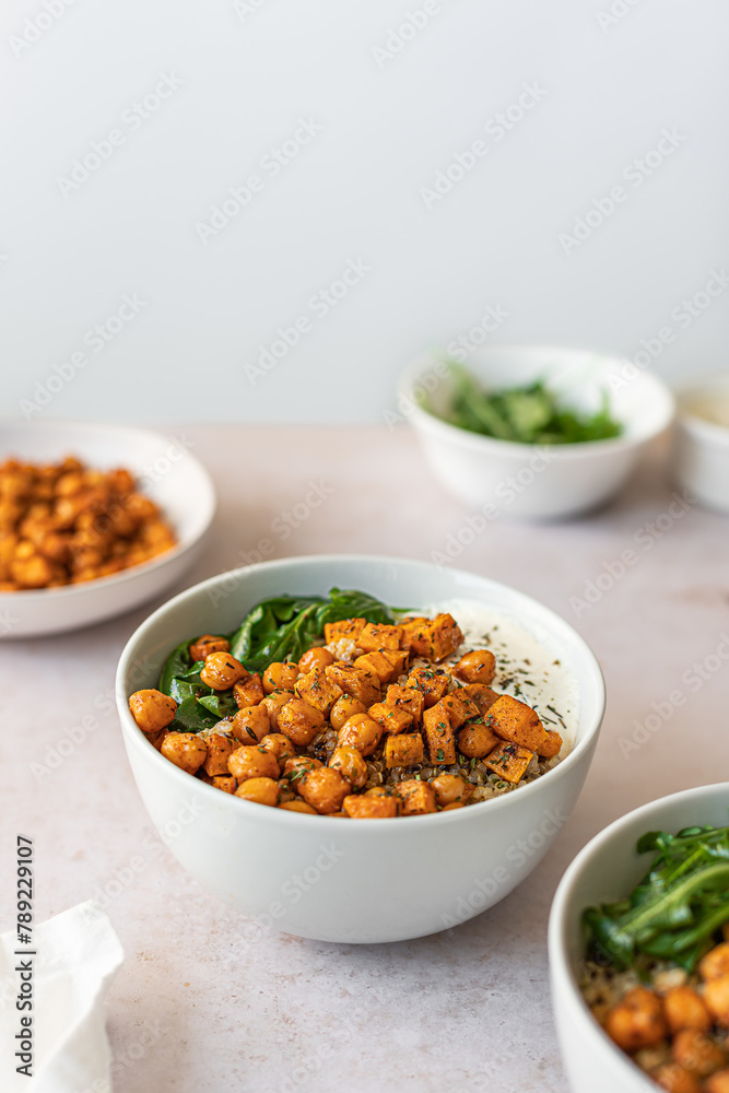 Quinoa Salad with Chickpeas, Sweet Potato, and Yogurt Sauce Quinoa Salad with Chickpeas, Sweet Potato, and Yogurt Sauce