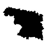 Map of the Province of Zamora, administrative division of Spain. Vector illustration.