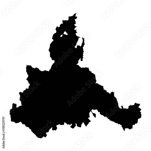 Map of the Province of Zaragoza, administrative division of Spain. Vector illustration. photo