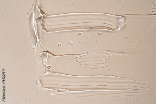 Creamy gel texture on a smooth surface