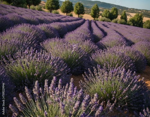 Picturesque lavender fields in Provence  France 