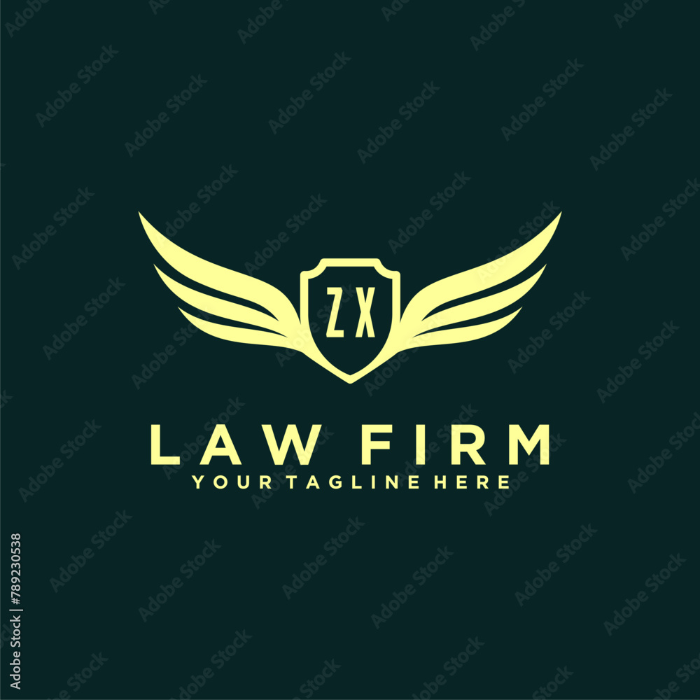 ZX initials design modern legal attorney law firm lawyer advocate consultancy business logo vector ZX initials design modern legal attorney law firm lawyer advocate consultancy business logo vector