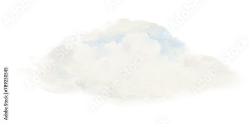 Cloud png watercolor illustration element, transparent background