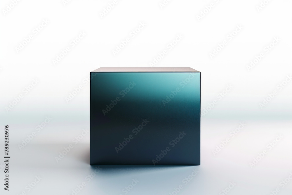 3D metal box in digital technology style 3D metal box in digital technology style