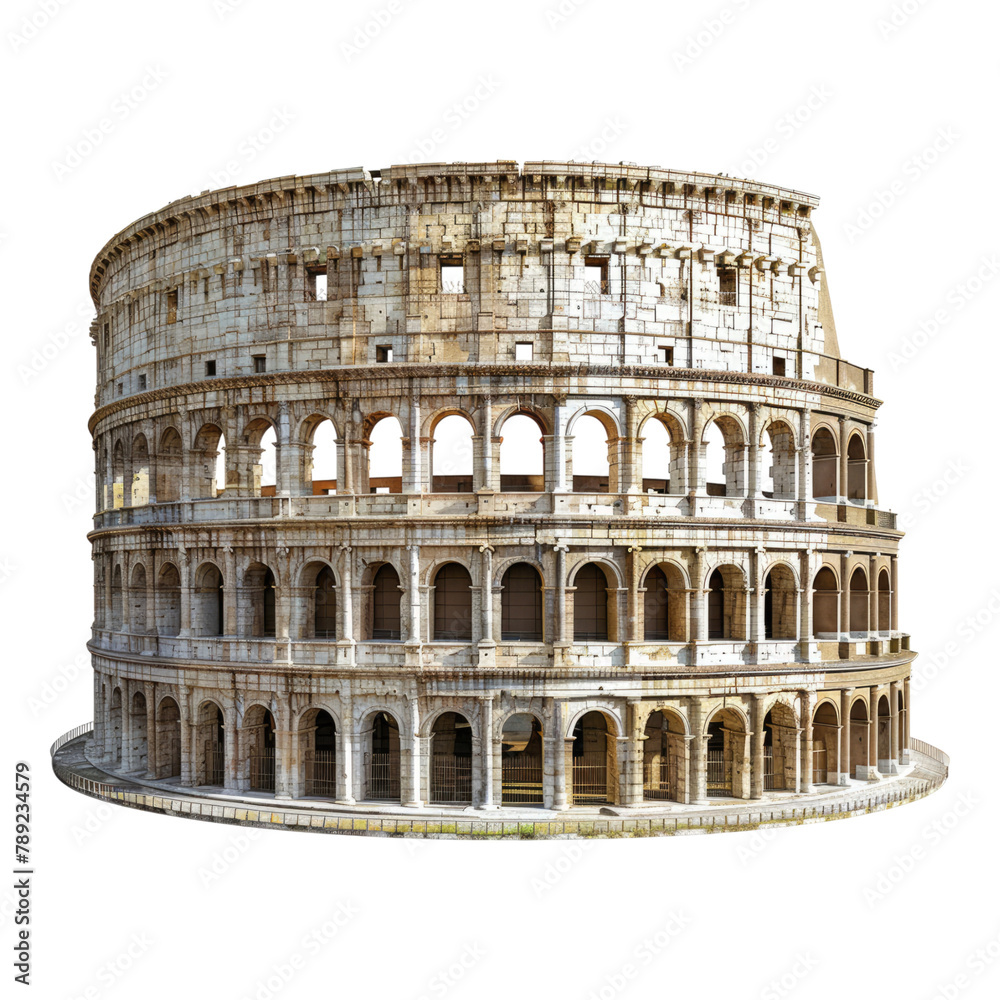 Colosseum Rome isolated on transparent background