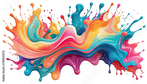 Abstract 3D fluid vibrant colorfull wallpaper