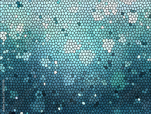 抽象的なモザイクパターン背景 水色