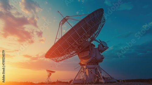 Skyward Bound: Towering Radio Observatory in Motion photo