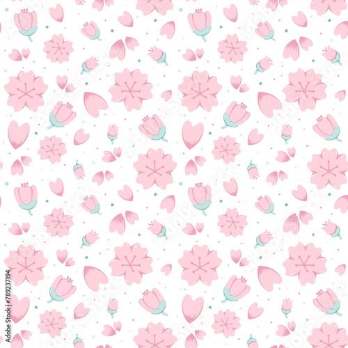pink sakura blossom pattern collection