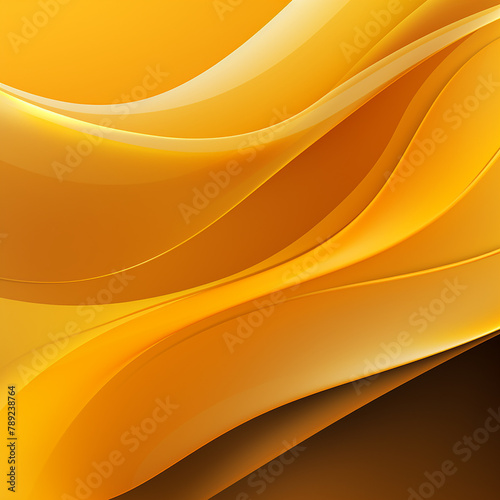 Abstract modern yellow lines background AI-generated Image