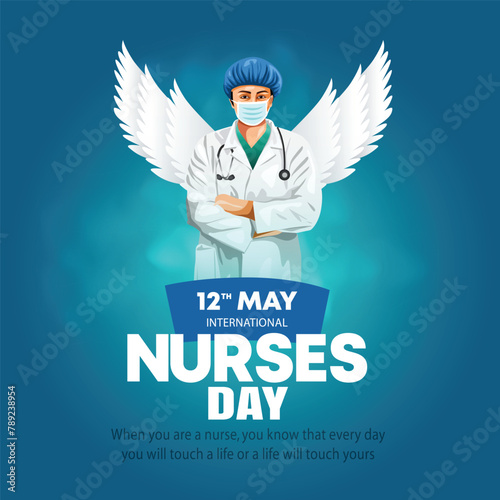 12 May. happy International Nurse Day background. abstract Vector illustration design