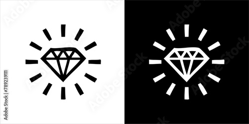 llustration vector graphic of diamond icon photo