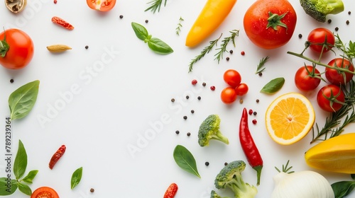 Healthy food eating selection on grey background  fruit  vegetable  seeds  superfood