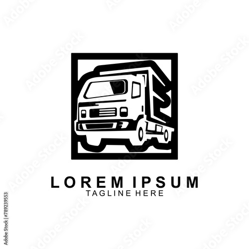 Truck logo template vector illustration. Unique truck icon. photo