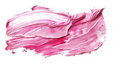 Vibrant Pink Lipstick Smear Texture on White Background