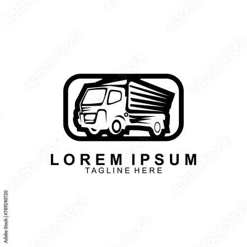 Truck logo template vector illustration. Unique truck icon.