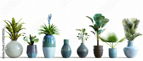 Different styles of retro vantage and modern vase 