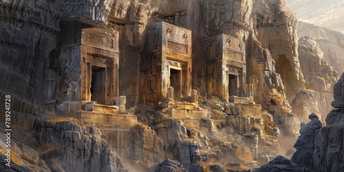 Petra's ancient stone temple.