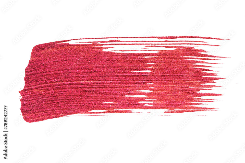 Fototapeta premium Shimmery metallic cerise pink paint brush stroke texture