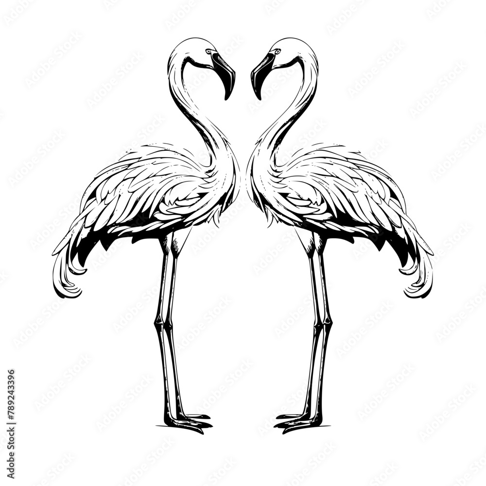 Obraz premium vector of flamingo