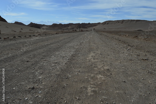 Estrada através do Deserto do Atacama