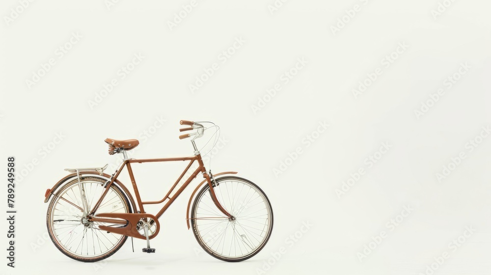 bicycle with copy space for text. isolated on white background