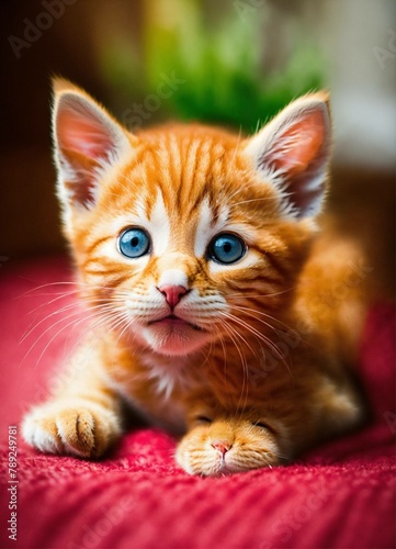 red cat with a eyes