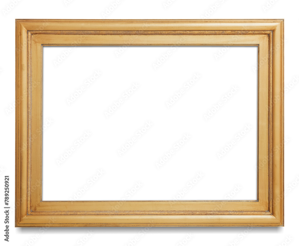 Wooden picture frame mockup transparent png