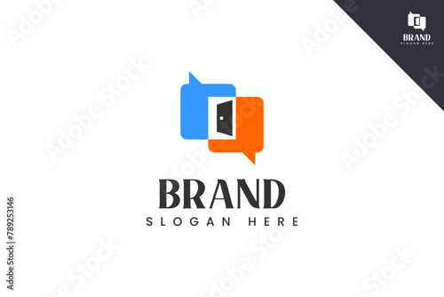 Bubble chat logo. Business, accounting, finance and bookkeeping logo identity template. Perfect logo for business related to finance, accounting and bookkeeping symbol business. Vector eps 10.