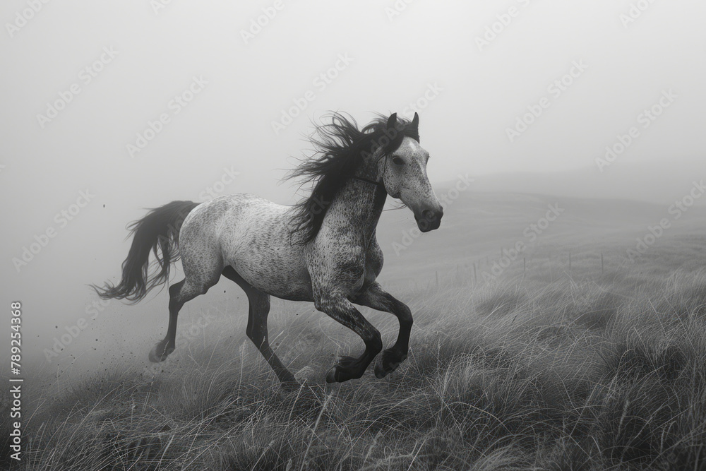 An image of a horse with dragonfly wings, its hooves barely touching the ground as it gallops throug An image of a horse with dragonfly wings, its hooves barely touching the ground as it gallops throug