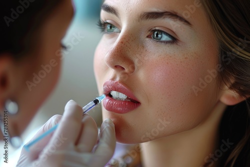 A healthcare professional administers a vaccine shot to a patient, focusing on the syringe and arm