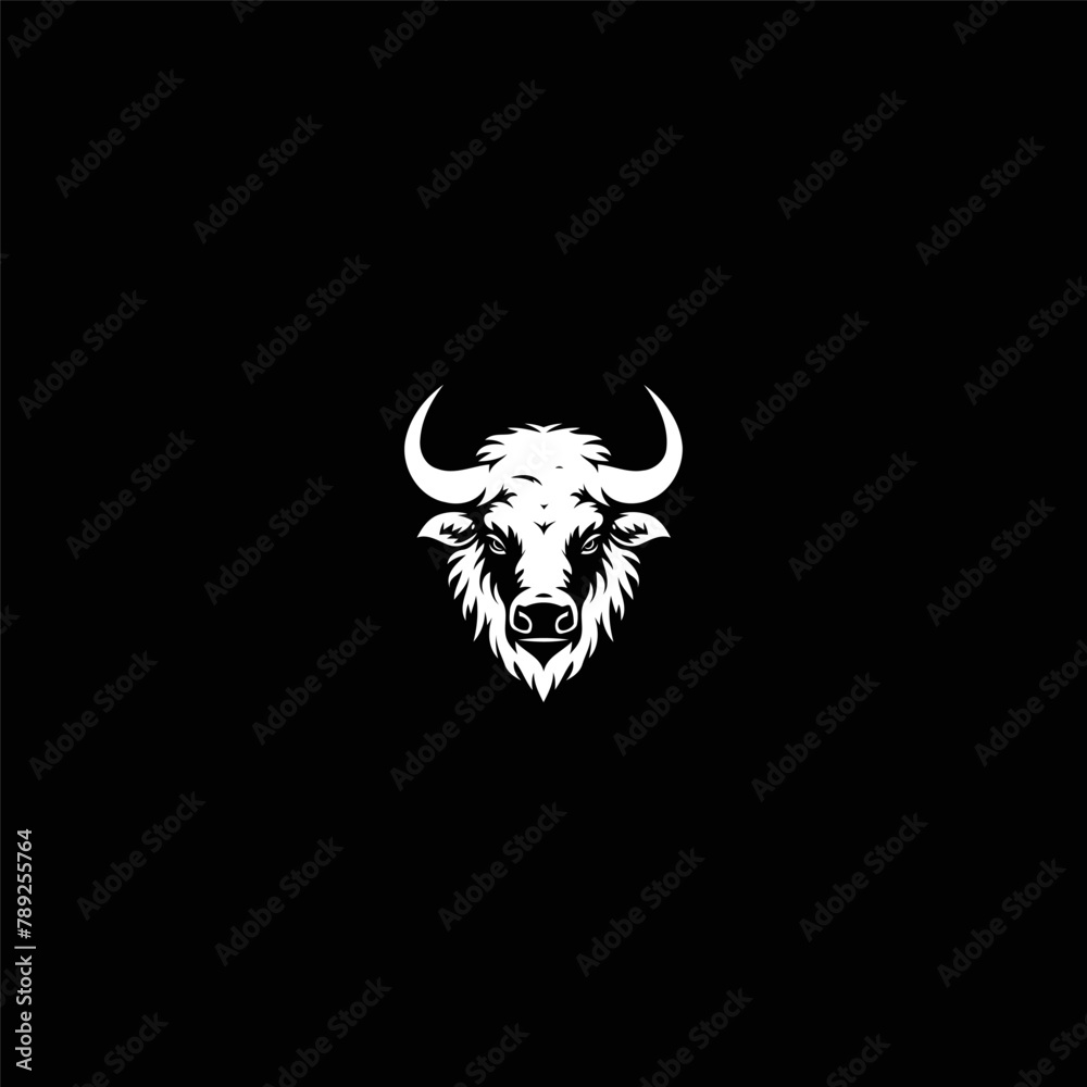 Bull head logo design vector illustration template
