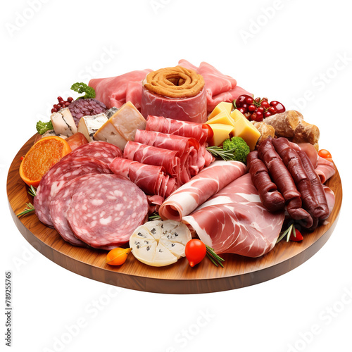 Fresh Fijne Vleeswaren Isolated On  Transparent Background 