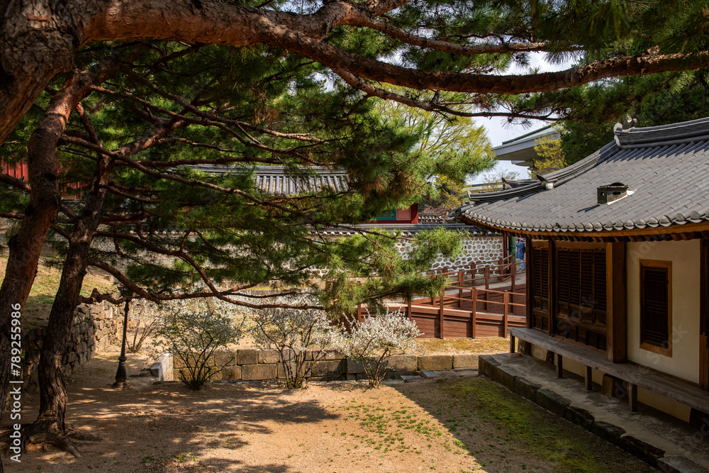 The Korean beautiful traditional old palace,Yuksanggung shrine is the cultural heritage. The Korean beautiful traditional old palace,Yuksanggung shrine is the cultural heritage.