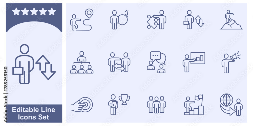 Business People icon set elements symbol template for graphic and web design collection logo vector illustration
