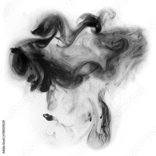 Abstract black watercolor background transparent png