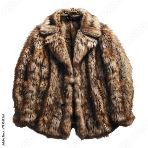 Fur coat isolated on transparent background