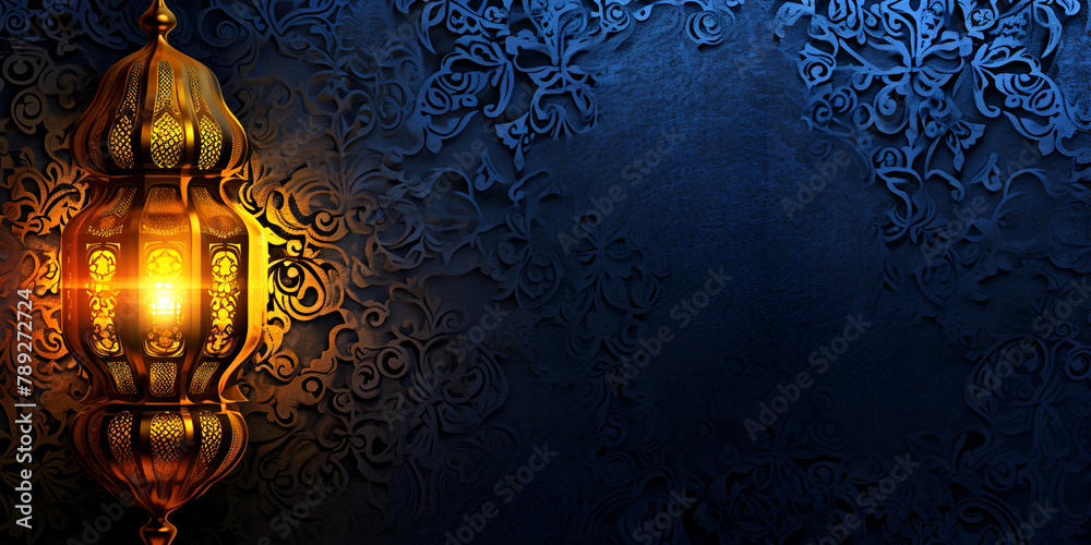 Card for Ramadan adorned with Arabic designs Card for Ramadan adorned with Arabic designs