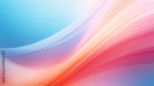 abstract background with smooth lines in pink, orange and blue colors